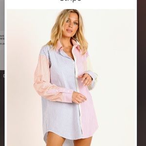 SOLID & STRIPED Pastel Multi-Stripe Button-Down Shirt
